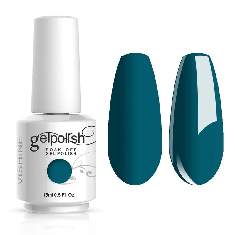 Vishine Soak-Off UV LED Gel Polish Nail Art Manicure Lacquer Teal Color 036 - Image 1